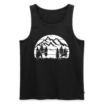 Hunting Season Hunter - Hunting - Männer Premium Bio Tank Top - Schwarz - Vorne - AI Model Male 178 light (178cm)