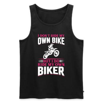 Je ne conduis pas mon propre vélo - Moto Dirtbike Bik - Débardeur bio Premium Homme - noir - Devant - Michal (187cm)