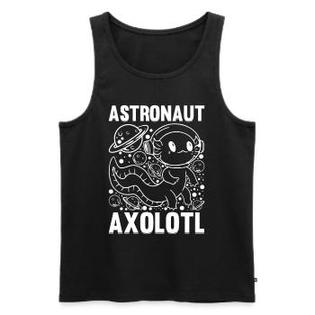 Axolotl Funny Axolotl Astronaut Axolotl - Men's Premium Organic Tank Top - black - Front - Michal (187cm)