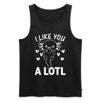 Axolotl Lover Kawaii Axolotl - I Like You A Lotl - - Men's Premium Organic Tank Top - black - Front - Michal (187cm)