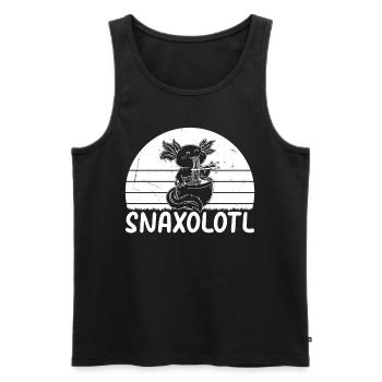 Axolotl Snaxolotl - Funny Axolotl - Männer Premium Bio Tank Top - Schwarz - Vorne - AI Model Male 178 light (178cm)