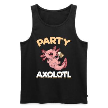 Axolotl Party Axolotl Funny Axolotl - Men's Premium Organic Tank Top - black - Front - Michal (187cm)