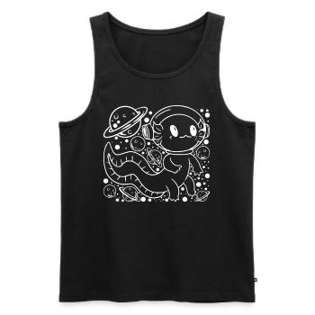 Axolotl Astronaut Axolotl Funny Axolotl Astronaut - Men's Premium Organic Tank Top - black - Front - Michal (187cm)