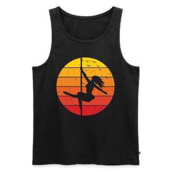 Pole Dancing Girl Pole Dance I Pole Dance - Men's Premium Organic Tank Top - black - Front - AI Model Male 178 light (178cm)