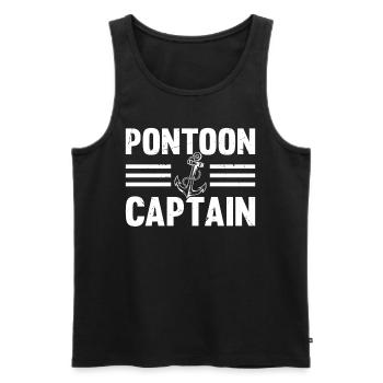 Pontoon Captain with Boat Anchor - Pontoon Boat Ca - Men's Premium Organic Tank Top - black - Front - Michal (187cm)
