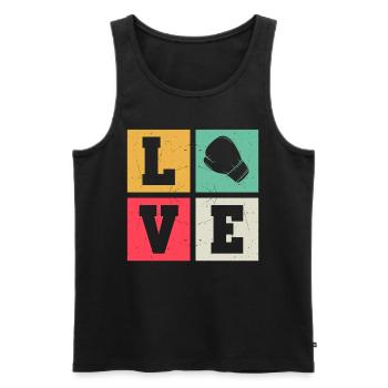 Kickboxing Boxing Martial Arts Boxing Fighter - LO - Männer Premium Bio Tank Top - Schwarz - Vorne - Michal (187cm)