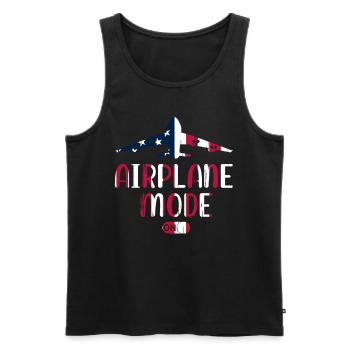 Airport Pilot Passenger Plane - Airplane Mode On - Männer Premium Bio Tank Top - Schwarz - Vorne - Michal (187cm)