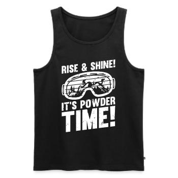 Skier Freeskiing Ski Freestyle-Skiing Winter Sport - Männer Premium Bio Tank Top - Schwarz - Vorne - AI Model Male 178 light (178cm)