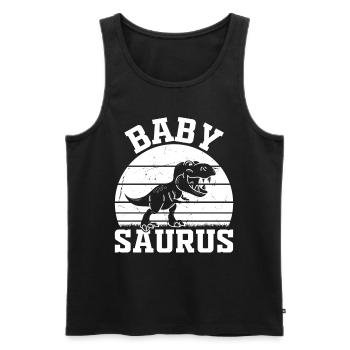 Bébé Saurus Nouveau-né Dino Babysaurus Bébé Dino - Débardeur bio Premium Homme - noir - Devant - Michal (187cm)