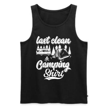 Last Clean Camping Shirt Camping Camper Outdoor Ca - Männer Premium Bio Tank Top - Schwarz - Vorne - AI Model Male 178 light (178cm)