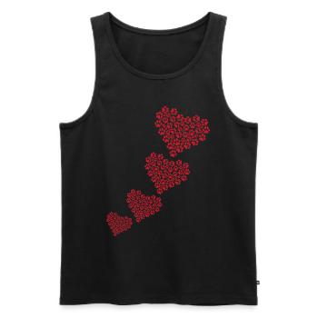 Dog Paw Hearts Dog Lover Dog Owner - Baby Dog Paws - Men's Premium Organic Tank Top - black - Front - Michal (187cm)