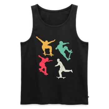 Skater Skatepark Skater Boys Skateboard Skateboard - Men's Premium Organic Tank Top - black - Front - AI Model Male 178 light (178cm)