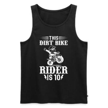 Motocross Boy - Ce pilote de moto hors route a 10 ans Birthda - Débardeur bio Premium Homme - noir - Devant - Michal (187cm)