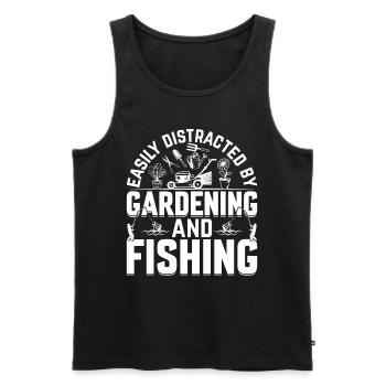 Garden Gardening Easily Distracted By Gardening An - Männer Premium Bio Tank Top - Schwarz - Vorne - Michal (187cm)