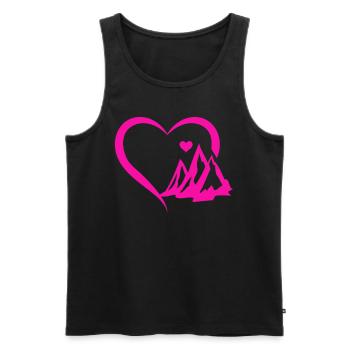 Escalade Randonnée en montagne - Mountain Heart - Débardeur bio Premium Homme - noir - Devant - Michal (187cm)