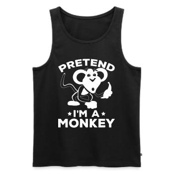 Orangutan Monkey Lover - Pretend I'm A Monkey - Männer Premium Bio Tank Top - Schwarz - Vorne - AI Model Male 178 light (178cm)