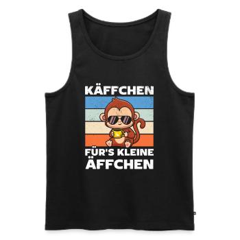 Orang-Utan Affe - Käffchen für's Kleine Äffchen - Männer Premium Bio Tank Top - Schwarz - Vorne - Michal (187cm)