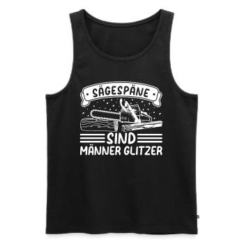 Sägespäne sind Männer Glitzer - Waldarbeiter Holzf - Männer Premium Bio Tank Top - Schwarz - Vorne - AI Model Male 178 light (178cm)