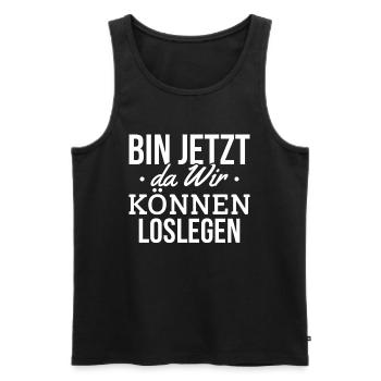Bauherr Hausbau Richtfest Häuslebauer - Hausbau Ba - Männer Premium Bio Tank Top - Schwarz - Vorne - Michal (187cm)