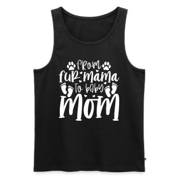 From Fur Mama To Baby Mom - Pet Dog Mom Pregnancy - Men's Premium Organic Tank Top - black - Front - Michal (187cm)