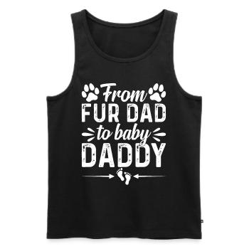 Pet Dog Daddy New Dad Dog Daddy To Be - From Fur D - Men's Premium Organic Tank Top - black - Front - AI Model Male 178 light (178cm)