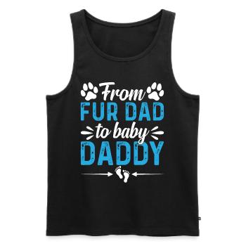 New Dad Dog Daddy To Be Pet Dog Daddy - From Fur D - Men's Premium Organic Tank Top - black - Front - AI Model Male 178 light (178cm)