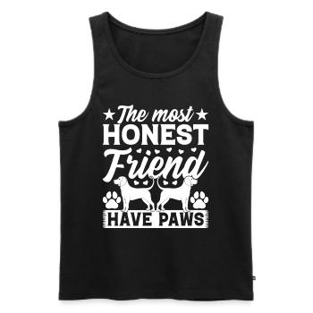 The Most Honest Friend Have Paws - Dog Lover Dog O - Männer Premium Bio Tank Top - Schwarz - Vorne - Michal (187cm)