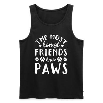 The Most Honest Friends Have Paws - Pet Dog Owner - Männer Premium Bio Tank Top - Schwarz - Vorne - Michal (187cm)