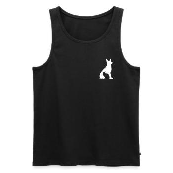 Dog Owner Dog Lover Cat Lover - Dog & Cat Silhouet - Männer Premium Bio Tank Top - Schwarz - Vorne - Michal (187cm)