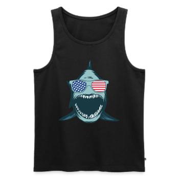 Sharkfish Funny Shark Lover - Great White Shark Fi - Männer Premium Bio Tank Top - Schwarz - Vorne - AI Model Male 178 light (178cm)