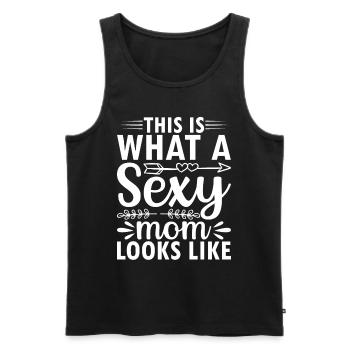 Mother's Day - This Is What A Sexy Mom Looks Like - Men's Premium Organic Tank Top - black - Front - AI Model Male 178 light (178cm)