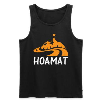 Alpenherz HOAMAT Outdoor Trekking Bayerische Alpen - Männer Premium Bio Tank Top - Schwarz - Vorne - AI Model Male 178 light (178cm)