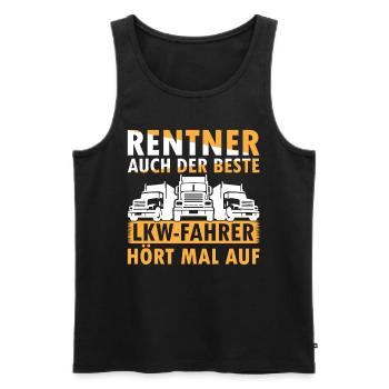 LKW Fahrer Rentner Kraftfahrer Fernfahrer Opa LKW- - Männer Premium Bio Tank Top - Schwarz - Vorne - Michal (187cm)