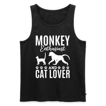 Orangutan Monkey Lover - Monkey Enthusiast And Cat - Männer Premium Bio Tank Top - Schwarz - Vorne - AI Model Male 178 light (178cm)