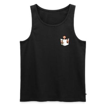 Orangutan Monkey Lover - Monkeys Pocket - Männer Premium Bio Tank Top - Schwarz - Vorne - AI Model Male 178 light (178cm)