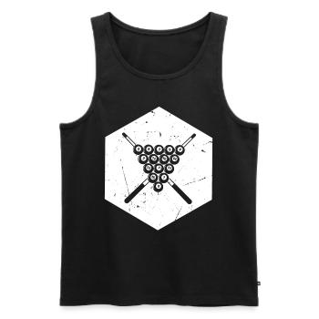 Playing Billiard 8-Ball Pool Billiard Game Billiar - Männer Premium Bio Tank Top - Schwarz - Vorne - AI Model Male 178 light (178cm)
