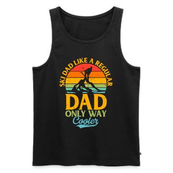 Ski Dad Like A Regular Dad Only Way Cooler - Daddy - Männer Premium Bio Tank Top - Schwarz - Vorne - AI Model Male 178 light (178cm)