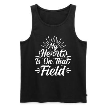 My Heart Is On That Field - Soccer Player - Men's Premium Organic Tank Top - black - Front - Michal (187cm)