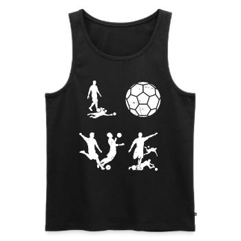 Soccer LOVE Soccer Player Love Soccer - Männer Premium Bio Tank Top - Schwarz - Vorne - AI Model Male 178 light (178cm)