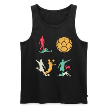 Soccer LOVE Soccer Player - Amateur de football - Débardeur bio Premium Homme - noir - Devant - Michal (187cm)