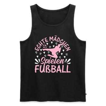 De vraies filles jouent au football - Joueur de football G - Débardeur bio Premium Homme - noir - Devant - Michal (187cm)