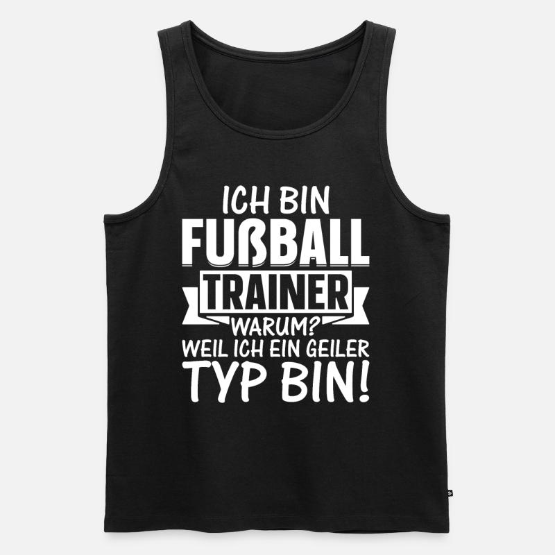 Fußball Trainer - Männer Premium Bio Tank Top - Schwarz