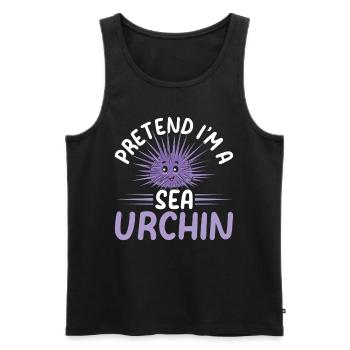 Pretend I'm A Sea Urchin - Cute Sea Urchin Lover - Men's Premium Organic Tank Top - black - Front - AI Model Male 178 light (178cm)