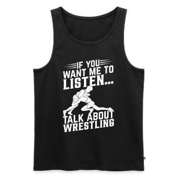 Wrestling Wrestle Martial Arts Wrestling Fighter - Männer Premium Bio Tank Top - Schwarz - Vorne - AI Model Male 178 light (178cm)