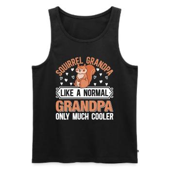 Grandpa Squirrel Lover Cute Squirrel Grandpa Squir - Männer Premium Bio Tank Top - Schwarz - Vorne - AI Model Male 178 light (178cm)