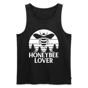 Honeybee Lover Honeybee Beekeeper Beekeeping Bees - Men's Premium Organic Tank Top - black - Front - AI Model Male 178 light (178cm)