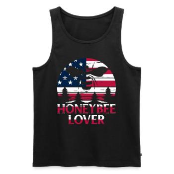 Honeybee Lover Beekeeping Bees - Honeybee Beekeepe - Men's Premium Organic Tank Top - black - Front - AI Model Male 178 light (178cm)