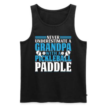 Pickleball Grandpa Pickleball Paddle Pickleball Pl - Männer Premium Bio Tank Top - Schwarz - Vorne - AI Model Male 178 light (178cm)