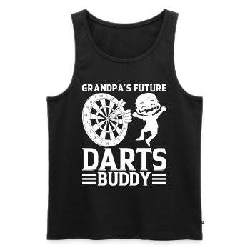 Darts Player Boy Darts Baby - Grandpa's Future Dar - Men's Premium Organic Tank Top - black - Front - Michal (187cm)