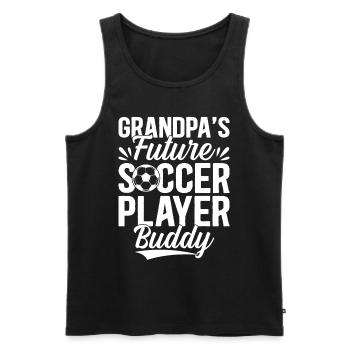 Soccer Boys - Grandpa's Future Soccer Player Buddy - Men's Premium Organic Tank Top - black - Front - Michal (187cm)